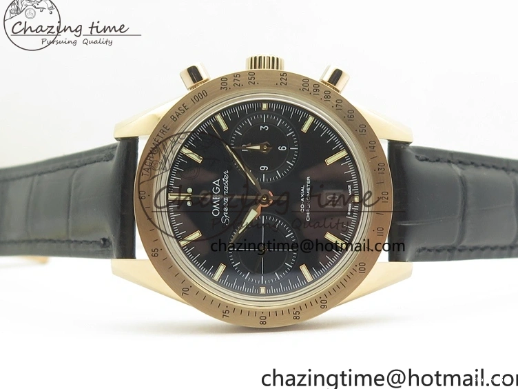 0223 Speedmaster ’57 Co-Axial RG OMF 1:1 Best Edition Black Dial On Leather Strap A9300 (Free Leather Strap) Resilient 8064